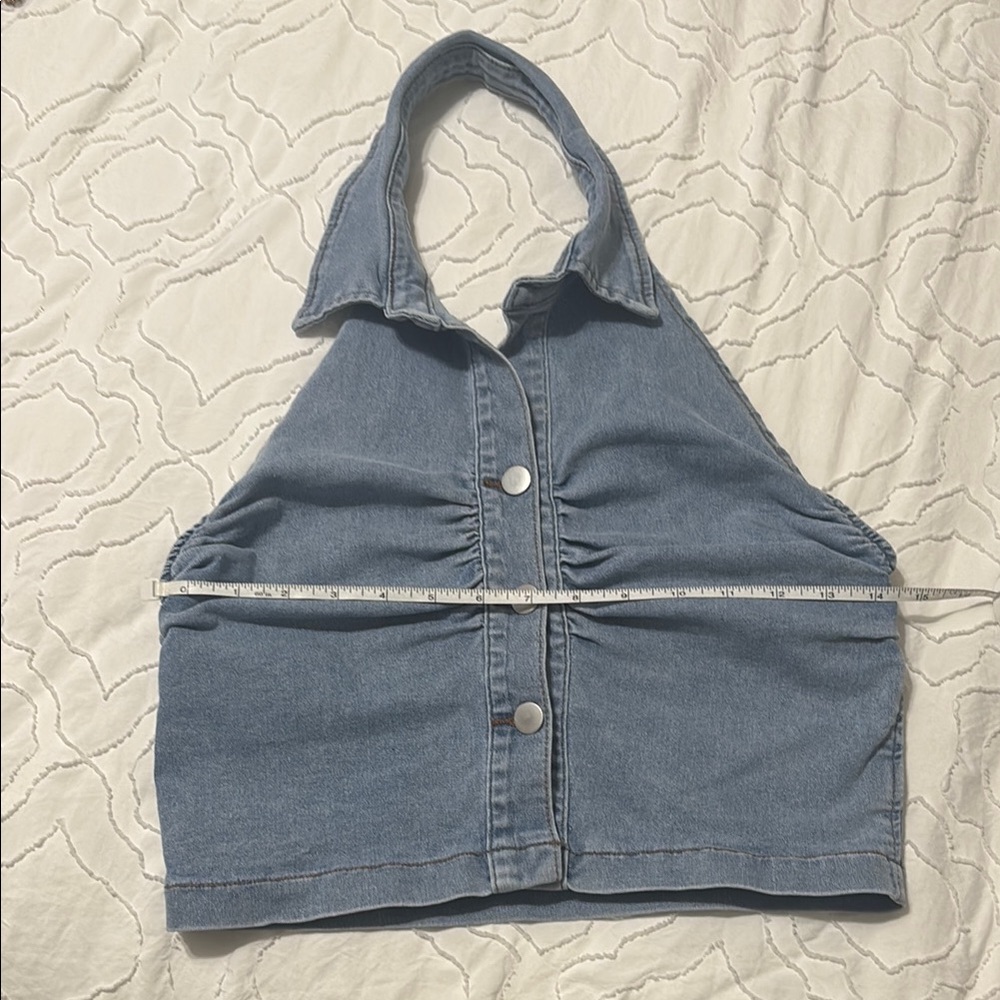 Denim Halter Top